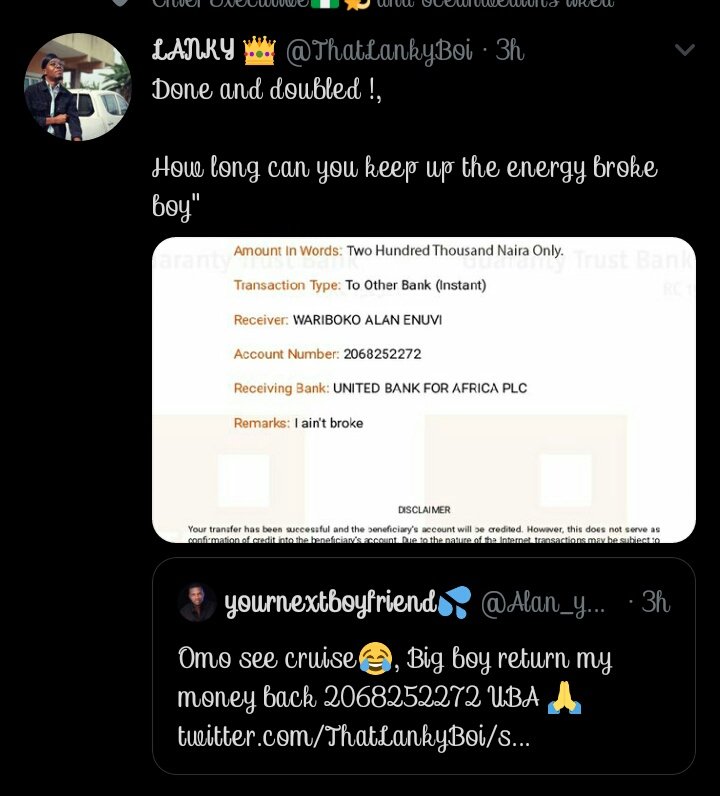 While we were busy with. #TachaIsAlwaysRight Jackye #TachaIsNeverWrong Ighalo #igweTaca  A short story between two broke niggas.. 
Na even d bank charges dey pain me😀