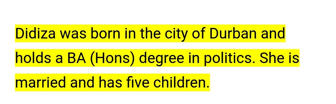 Let's start with our Minister of agriculture, Ms Angela Didiza. Surely she has to have some agriculture related qualification. Nope. She has a degree in politics.