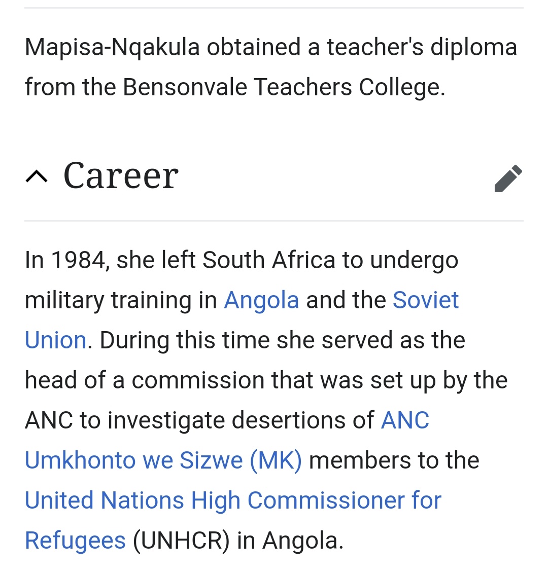 Our Minister of Defence and military Veterans, Nosiviwe Mapisa- Nqakula. She's a qualified teacher and apparently received some military training but we dont even know what rank she is.