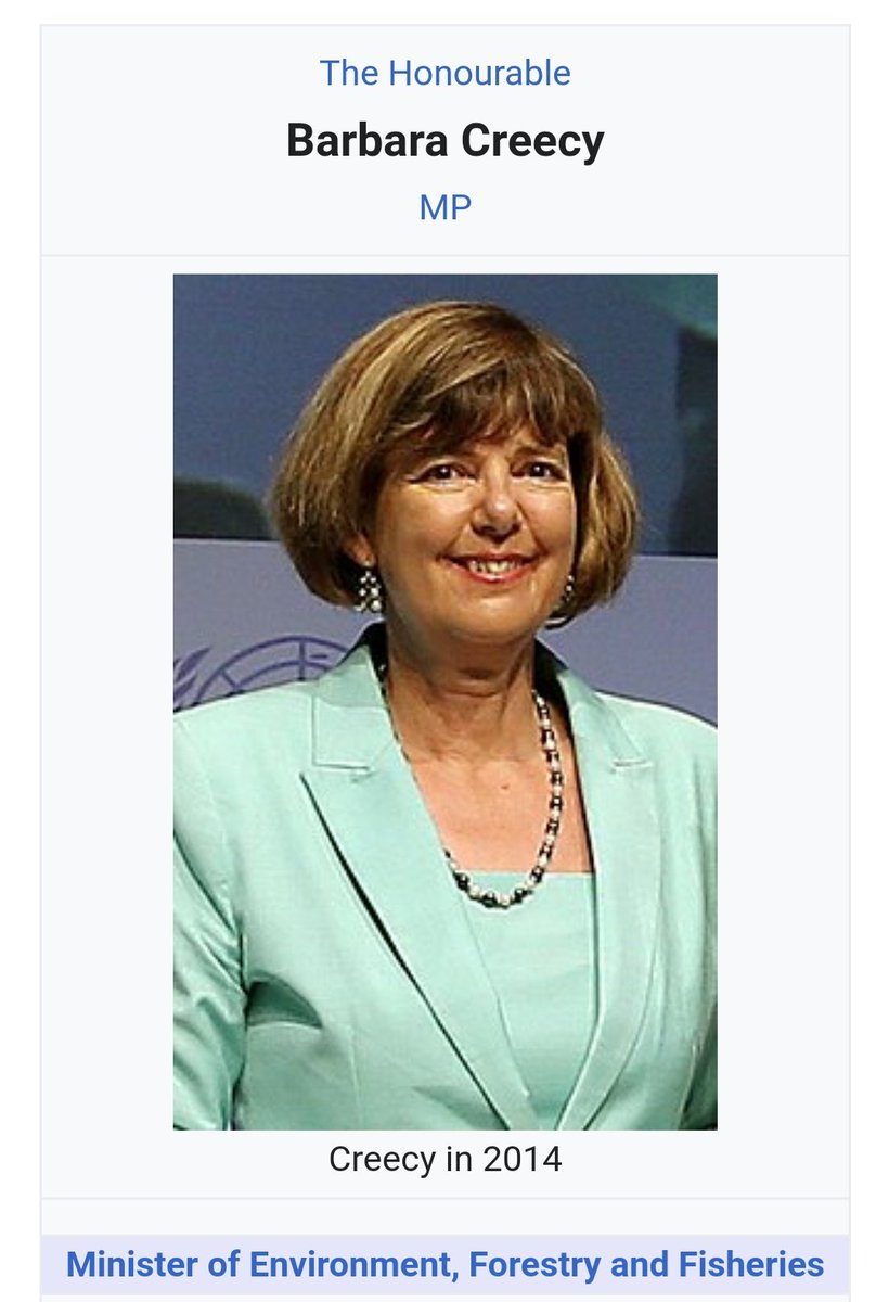 Our Minister of Environment, Forestry and Fisheries. She has a Honours in Political science 