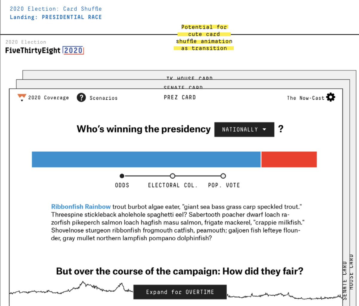 I did a low-key & v inconsistent skinning for a first design pass. Inconsistency in mocks is a n00b move, but we all do it OK.  Anyway look at these ~fun mocks~