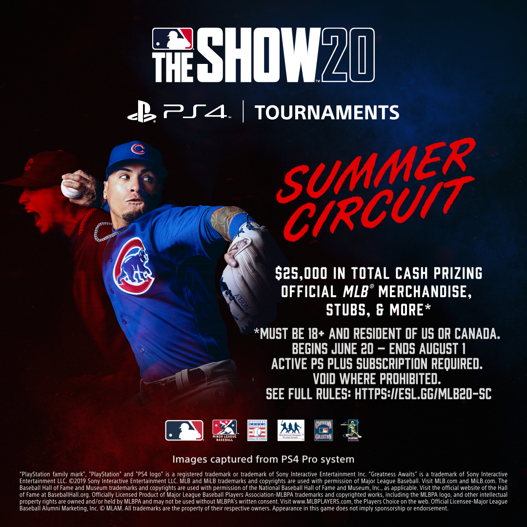 MLB The Show (@MLBTheShow) on Twitter photo 2020-07-10 20:30:00 🏆MLB The Show 20 Summer Circuit🏆 You can still signup: theshow.gg/Summer Qualifier 3 is THIS WEEKEND! 🤑$25,000 in Cash Prizes +Digital Rewards & MLB Merch Packages Are You In? #MLBTheShowSummerCircuit #MLBTheShow #MLBTheShow20 🏆MLB The Show 20 Summer Circuit🏆 You can still signup: theshow.gg/Summer Qualifier 3 is THIS WEEKEND! 🤑$25,000 in Cash Prizes +Digital Rewards & MLB Merch Packages Are You In? #MLBTheShowSummerCircuit #MLBTheShow #MLBTheShow20