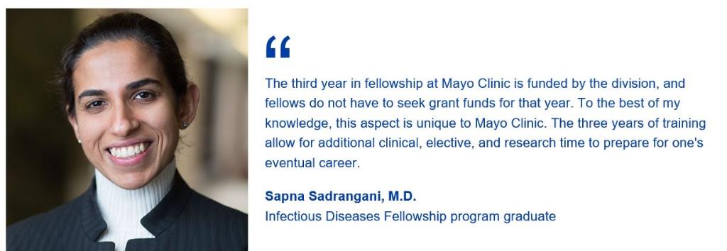 MayoClinicINFD's tweet photo. #ChooseMayoClinic
What do our #MayoIDGraduate say about our #MayoIDFellowship Program?
#Opportunities #Diversity #WorldClass #Collaboration #Collegial #Satisfaction
Visit our #MayoIDFellowship website...
https://t.co/YSJ1Iq9fZi https://t.co/AFDzwB0JjX