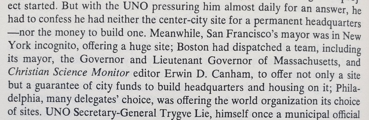 I wonder where in Boston the proposed site for the UN headquarters was.