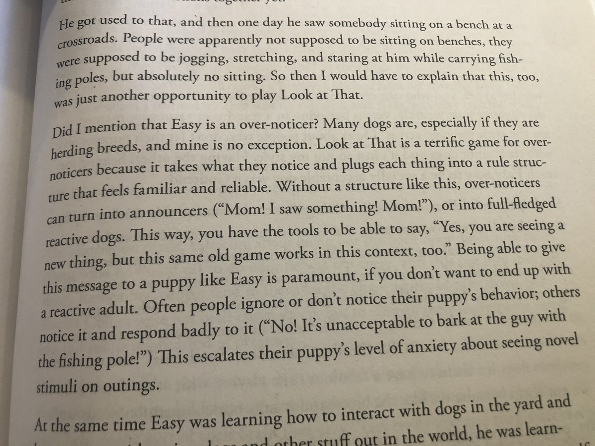 The “look at that” game, like verbally empathizing, is an honest signal that the person doing it is processing the larger situation and tracking the trigger.  https://twitter.com/diviacaroline/status/1246157378497548289?s=21
