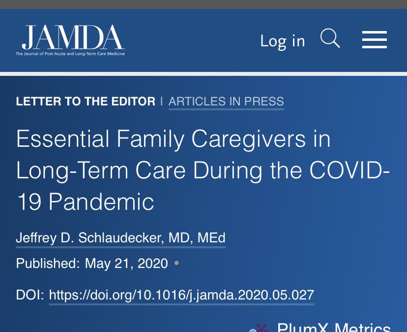 Jeffrey Schlaudecker (@drdecker03) on Twitter photo It’s heartbreaking <a href="/LouiseAronson/">Louise Aronson</a>. We are working to designate some family as essential caregivers. jamda.com/article/S1525-… It’s heartbreaking <a href="/LouiseAronson/">Louise Aronson</a>. We are working to designate some family as essential caregivers. jamda.com/article/S1525-…