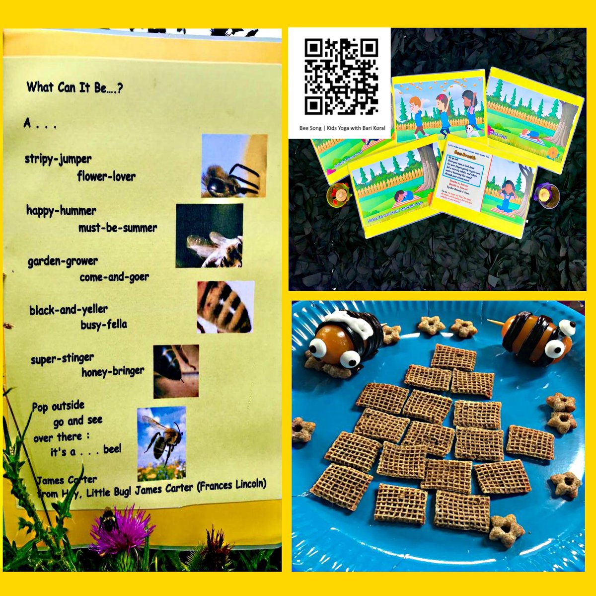 ThatsElementary's tweet photo. #DontStepOnABeeDay🐝in the woods🌳#AreYouaBee? @Froghollow5 #Bee #collectpollen #game #stressball #Buzz #soundtube #pollen #underthemicroscope👀#microbehunter #yoga🧘‍♂️@BariKoral What Can It be? #JamesCarter @moses_brian #blog 🙏#Honey #Song #PeterWeatherall https://t.co/HcwnOTREUY https://t.co/8laX29nBxY