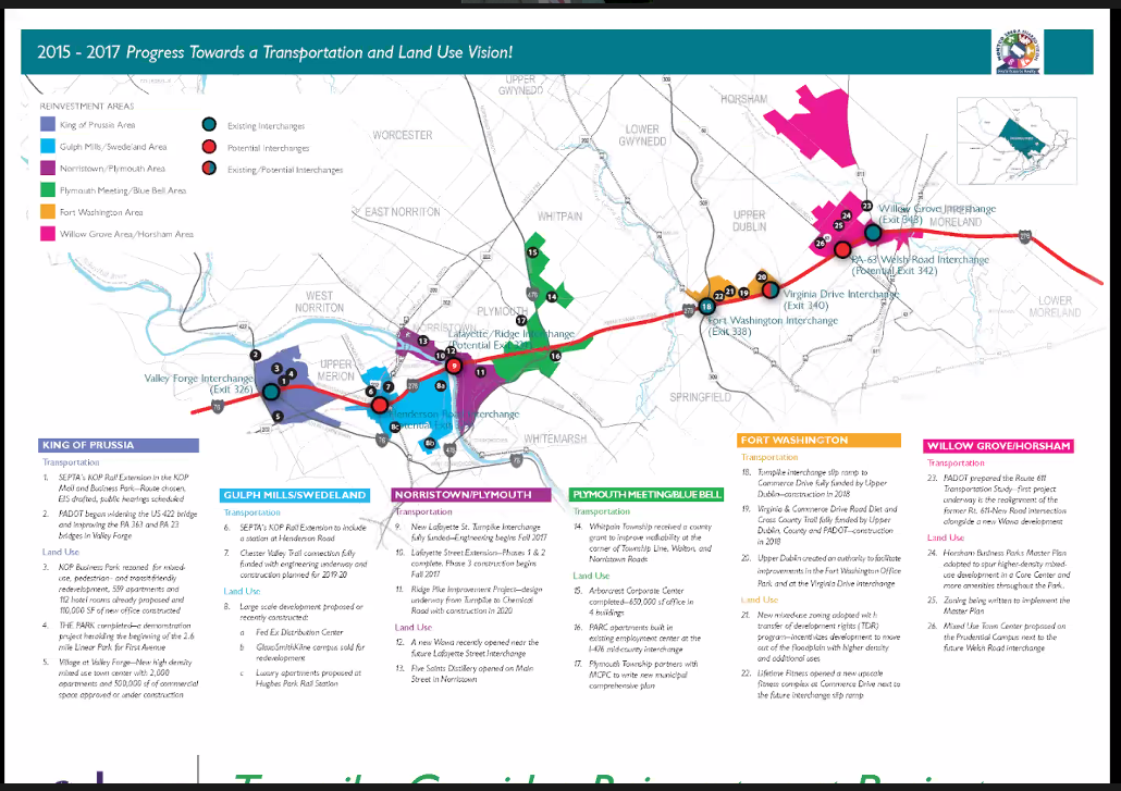 Some of these are certainly Regional Rail adjacent (Fort Washington, Norristown) but many others are not. Why is Montco neglecting unused potential capacity in RR while urging taxpayers to fund costly interchanges?