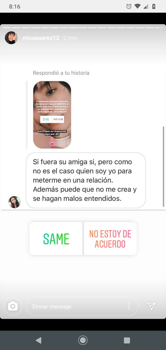 same no se si me creería pq si no somos amigos no hay tanta confianza pero m sentiría mal si yo lo sé y esa persona no