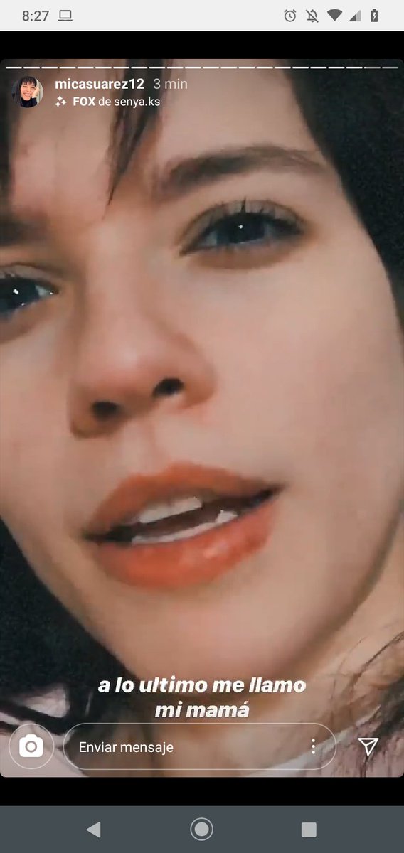 si obvio q no se como reaccionaría pero yo me quedo tranquila de que le dije <a href="/MicaSuarez12/">Mica Suarez</a>