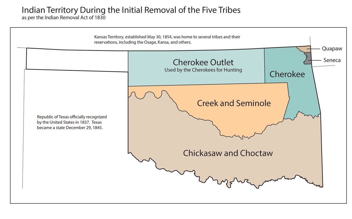 Once upon a time, Andrew Jackson and other Presidents forced the removal of Native Americans into what was once called Indian Territory.The territory was split roughly among the first several tribes to be removed here, with more being packed in later as the US moved West.
