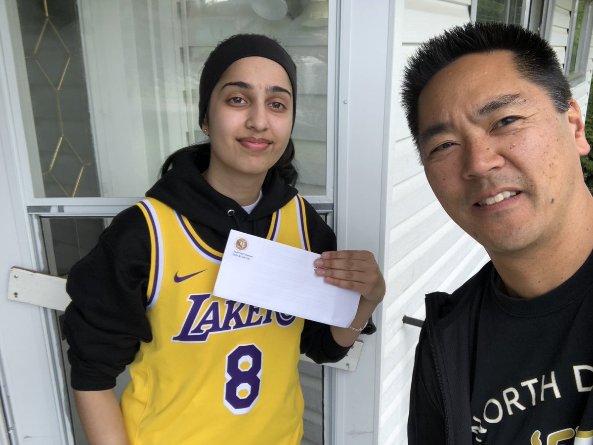 aakune's tweet photo. Final stops on the ND Scholarship Tour today. Time well spent congratulating some amazing kids & honouring their hardwork. Very proud of them! #huskypride #huskyhighlights #sd37 @deltasd37 #gradbc2020 https://t.co/jaEluVK2jw