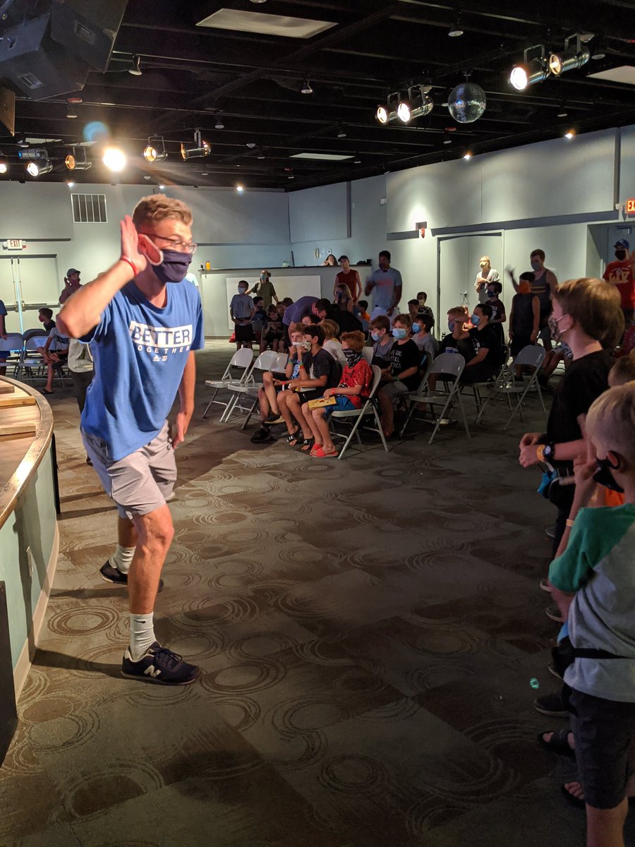 YouthfrontCamp's tweet photo. We love our cabin leaders! The guys brought the moves as they danced along to worship tonight. #YFCampWest #Session6B https://t.co/JC8Ajb7a1D