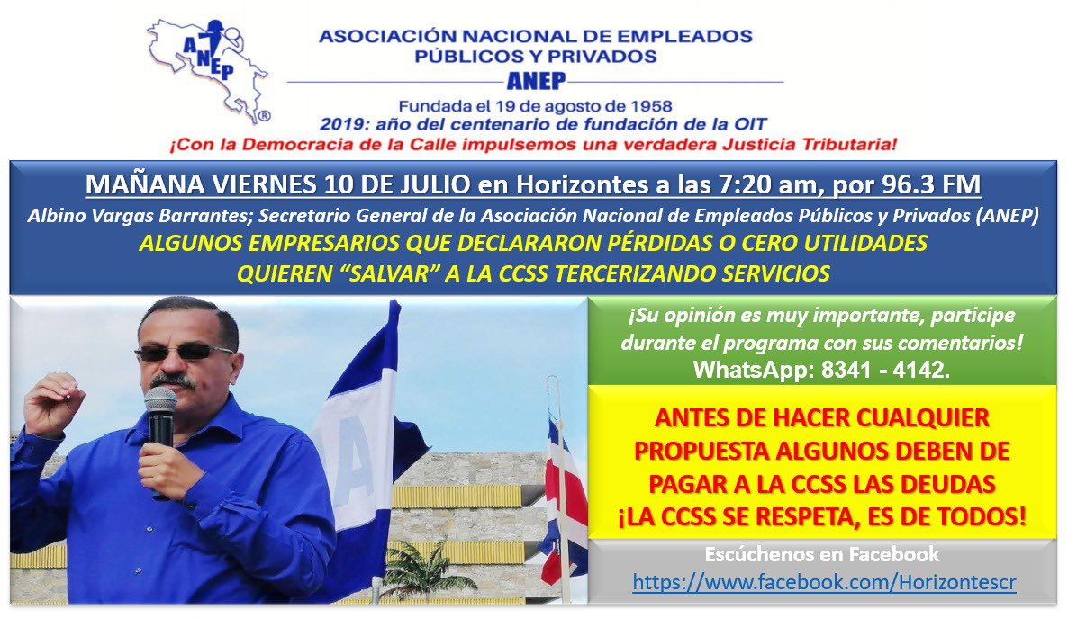 Horizontescr's tweet photo. INVITACIÓN! @AlbinoVargasB @AnepSindicato @DiarioExtraCR @noticiarepretel @ElTraficocr @Extra_tv @GerardoMoraOrd2 @JoFloresM @TaxistaCR @unpoliciadecr @AccionPolicial @plncr @FrenteAmplio @asdeice https://t.co/kVOStKnD2v