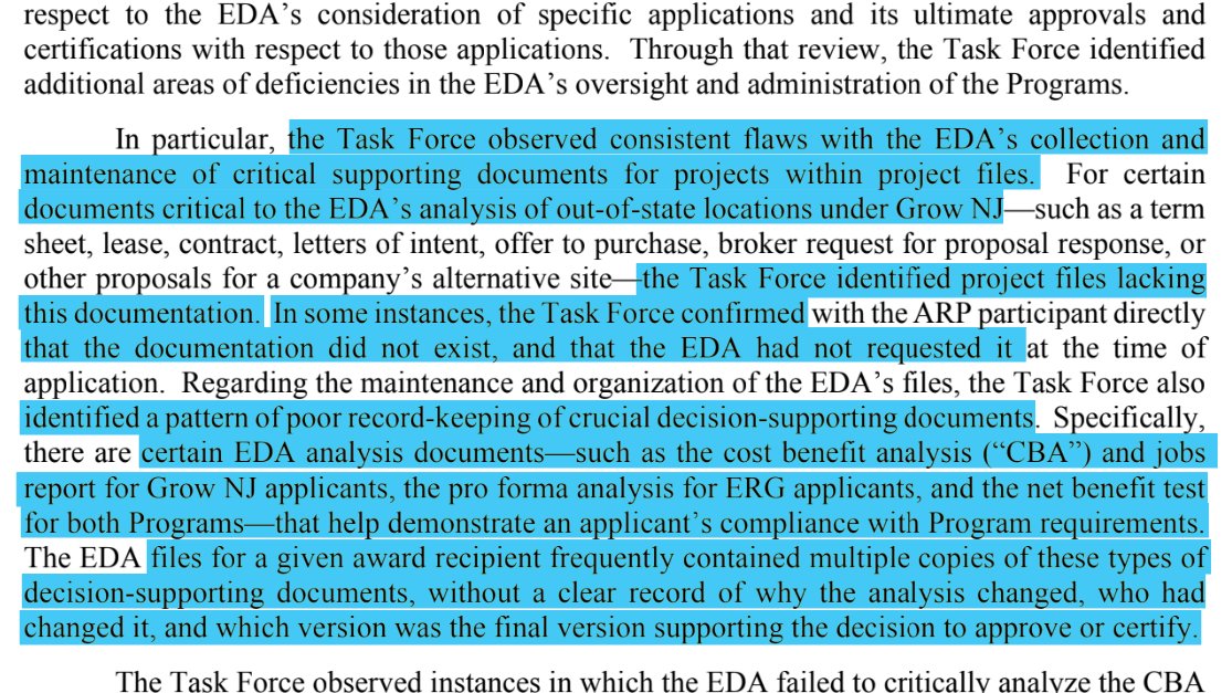 Even when projects were approved there is no clear trail of the documentation that went into justifying that decision. And in some cases the documents that should have been submitted and saved never existed and were never requested by EDA.