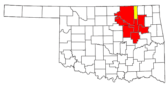 This is the Tulsa Metropolitan Area, where about one million of Oklahoma's four million people live. The Supreme Court ruling affects the whole southern half.