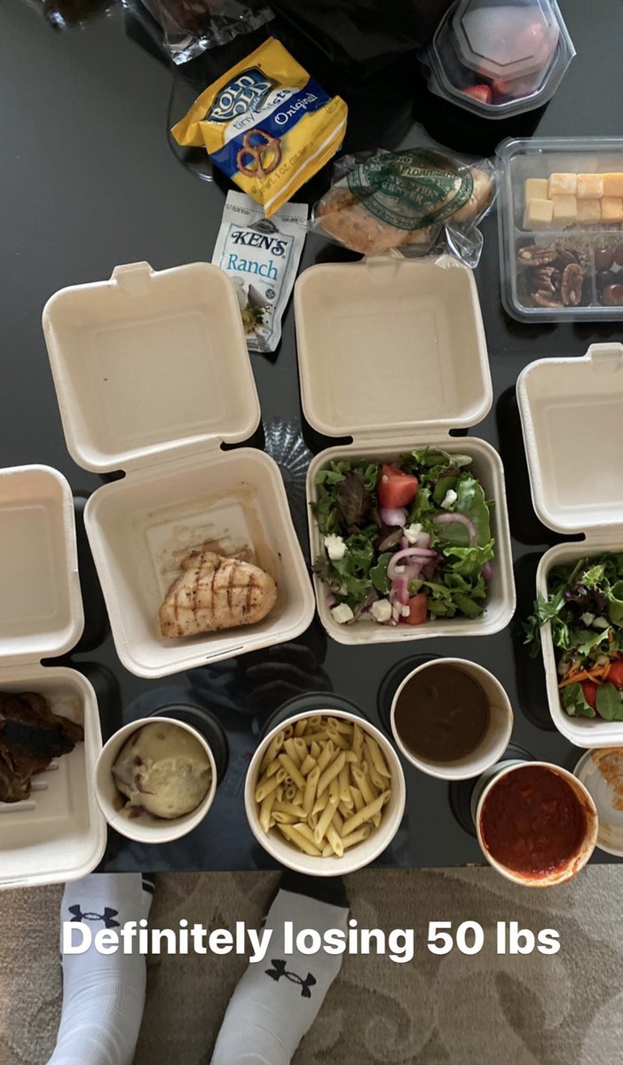 LegionHoops's tweet photo. Joel Embiid’s posts about the 48-hour quarantine food. 😂😂😂 https://t.co/vPQfBiMv9y