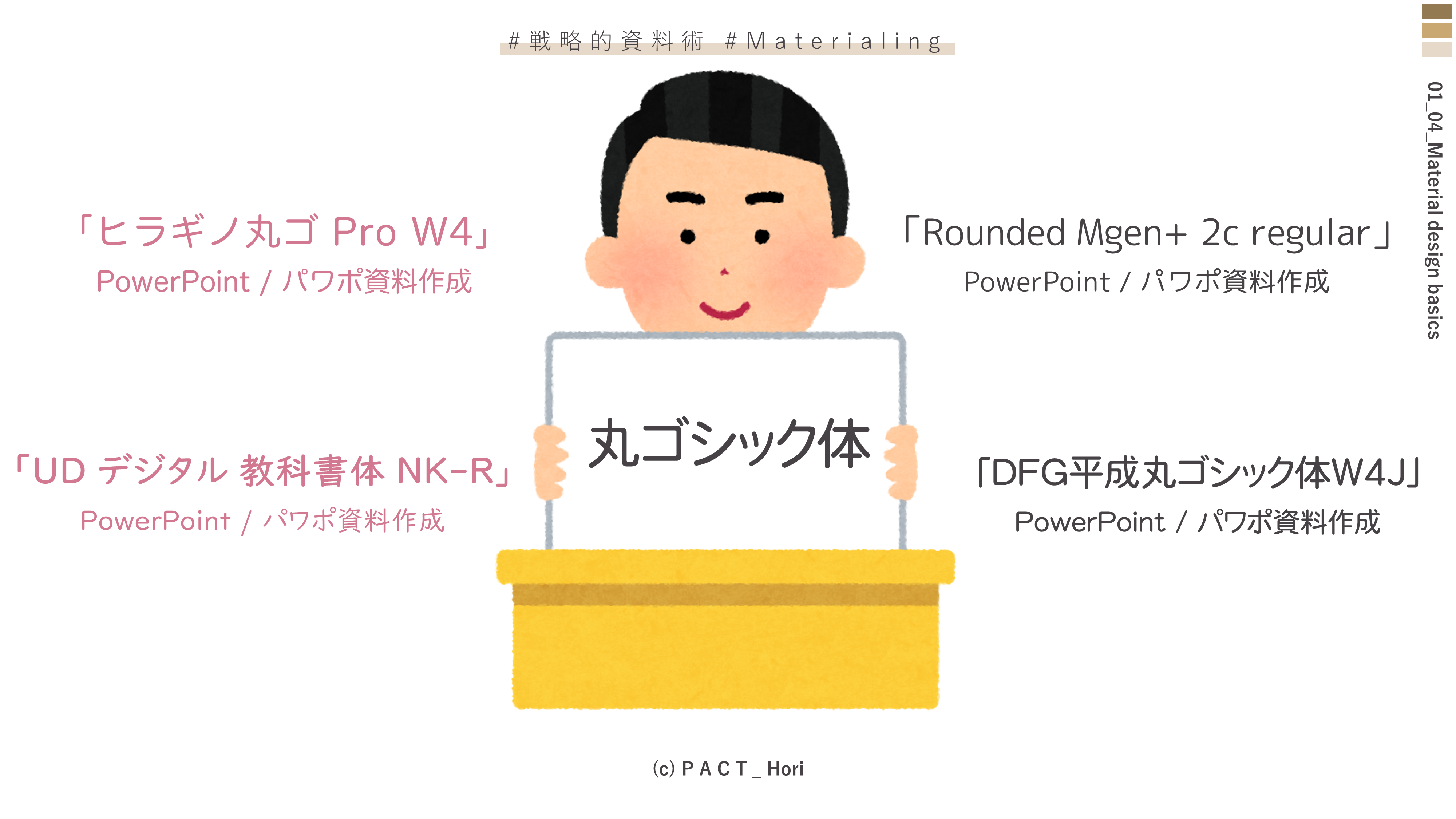 Hori パワポ師 資料術 いらすとやさんに合うフォントは 丸ゴシック フォロワーさんから質問をいただいたので考えてみました やわらかいイメージでわかりやすく しかも無料の いらすとや さん 仕事でも使われているのをよく見かけます イメージ
