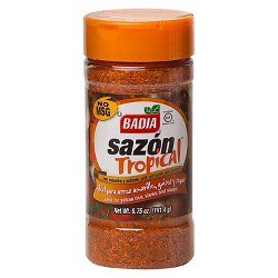 sazon i think making it yourself taste the best. you can also color your rice by using turmeric or sometimes my grandmother adds tomato paste