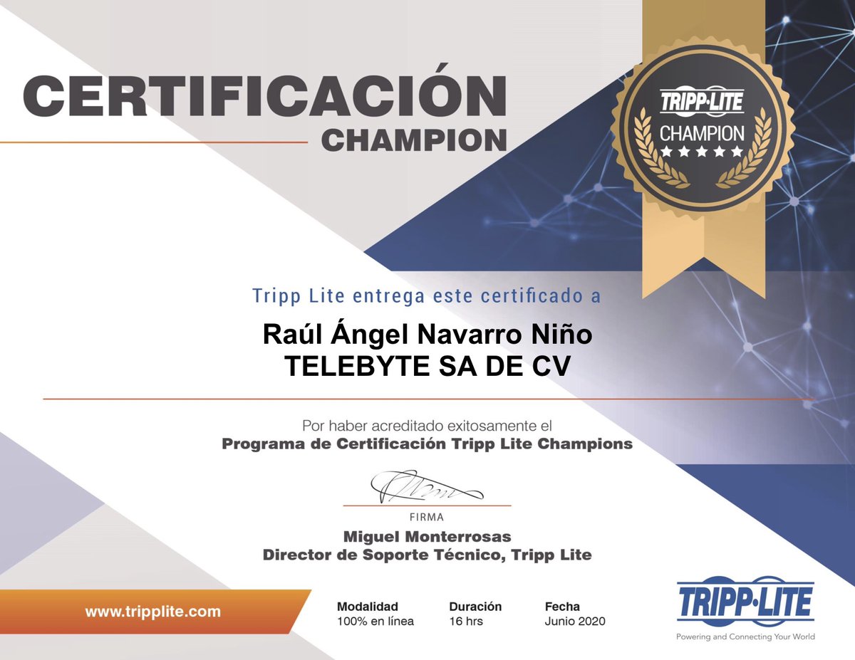 Telebyte_'s tweet image. Compartimos nuestras ultimas certificaciones, felicitaciones a nuestros compañeros Raul Navarro, Cristian Zarate y Miguel Ruiz.
#ViveLaExperienciaTelebyte