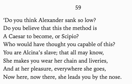 the sorceress Melissa is now coming to Alcina's castle to rescue his dumb assif we were to map this episode onto the hero's journey cycle, i think we're at the abyss right nowRuggiero is a slave