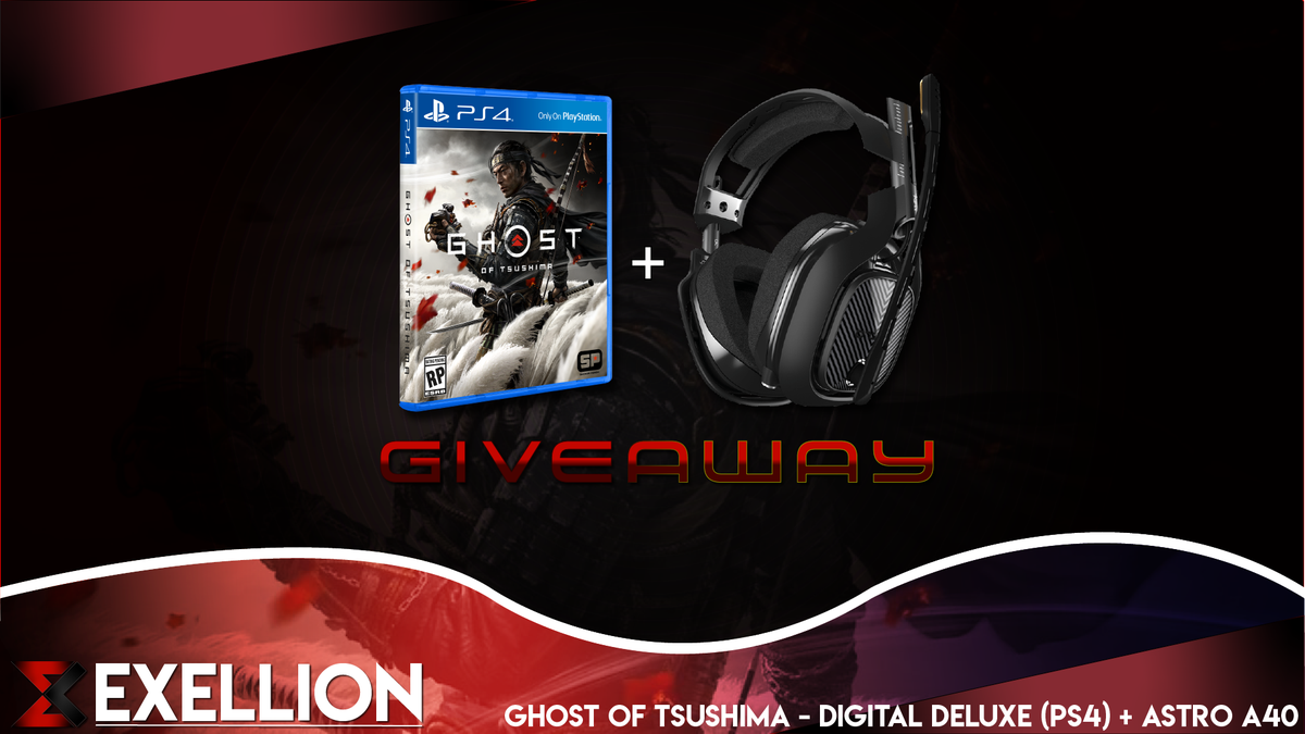 TheExellion's tweet photo. To get hyped for @SuckerPunchProd's release of Ghost of Tsushima, we're doing a #GIVEAWAY!

▶️1 copy of Ghost of Tsushima DIGITAL DELUXE (PS4)
▶️1 Pair of ASTRO A40's

- Complete entries via @PLAYRgg to enter!
- Ends 7/16 at 7PM PST

Good luck!

https://t.co/3WXMoGCNX1 https://t.co/eXafTQ5uhs