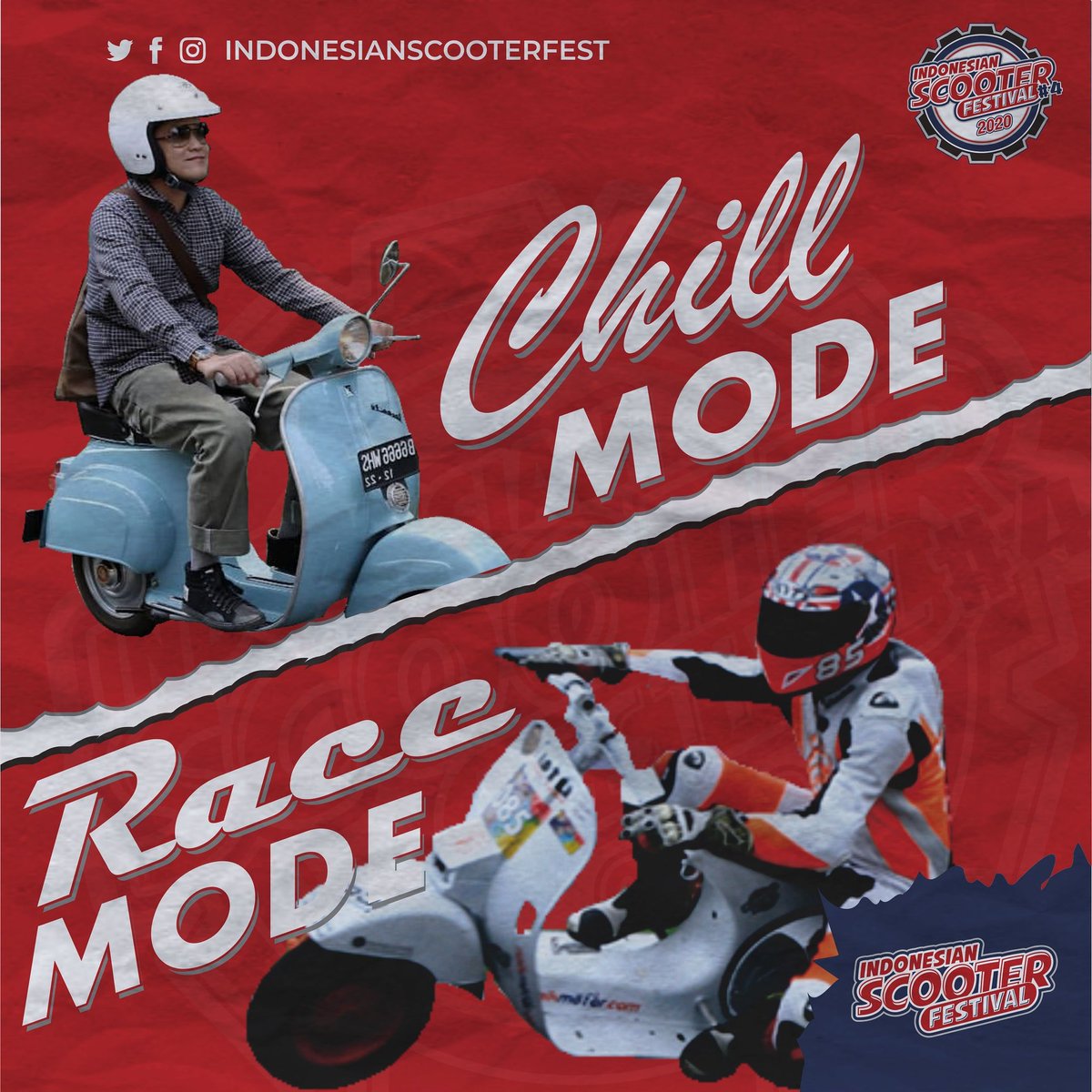 indoscooterfest's tweet photo. Mana mode kalian saat tau pacar lagi sendiri di rumah?😋
.
Mau mode apapun tetep safety yaa. Jangan kebut kebutan di jalan
.
.
.
SEE YOU AT
INDONESIAN SCOOTER FESTIVAL #4 ON DESEMBER 2020. 
#indonesianscooterfest #indonesianscooterfestival #ISF2020 #scooteristimewa https://t.co/xfqjfkZYsI