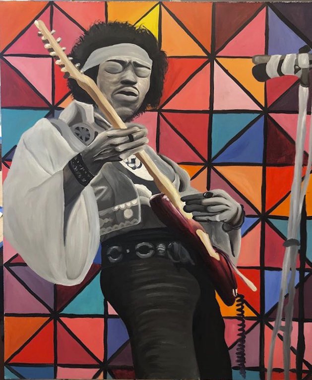 MarisDaleo's tweet photo. I am very proud of this painting please give me a rt I would really appreciate it I love jimi and making art https://t.co/kov05dleRz