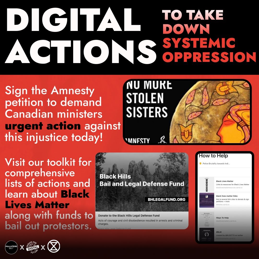 fff_digital's tweet photo. #InstitutionalPower and #EnvironmentalRacism are just 2 of the many factors within #SystemicOppression. Stand with #BLM and #MMIW  and spread the word to #DefundthePolice, #EndPoliceBrutality, and demand #NoMoreStolenSisters!
Visit https://t.co/ljJYS1WP4r for more info!! https://t.co/vBd7Lepe7N