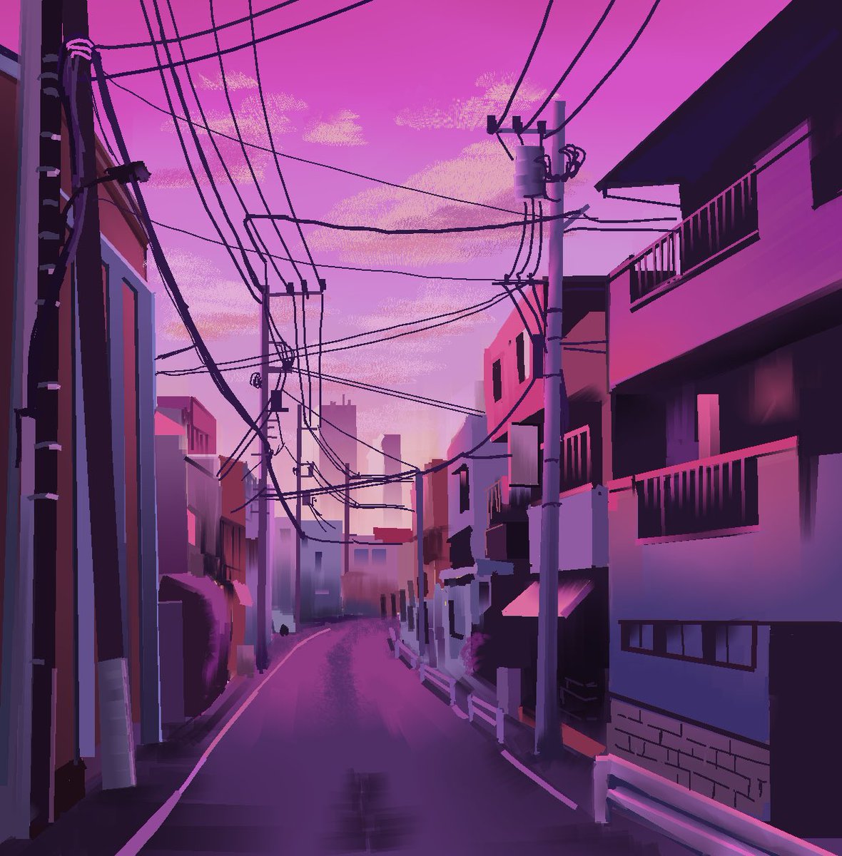 CaBarefoot's tweet photo. Here’s a few more #HEAVYPAINT cyberpunk paintings that I forgot to share from earlier this year. #neotokyo #cyberpunk #vaporwave #visdev #moodpainting #Illustrator #illustration #digitalpainting https://t.co/xKU4fq6Njd