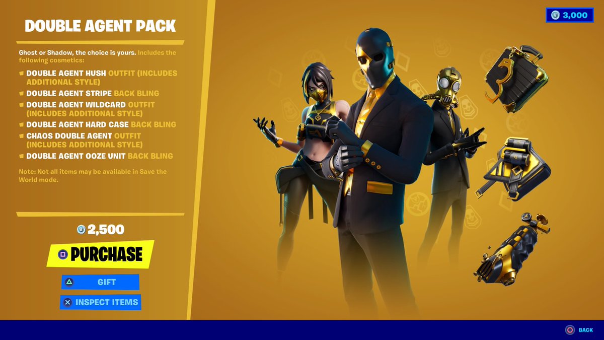 braniyt's tweet photo. Who needs the Double Agent Pack? ⚫️
Comment epic names! 👇🏻
LIKE ❤️ + RT ♻️
Code Braniyt #ad #Fortnite #FortniteSeason3 #Season3 #DoubleAgent #FortniteSplashdown https://t.co/nv7FSejUjF