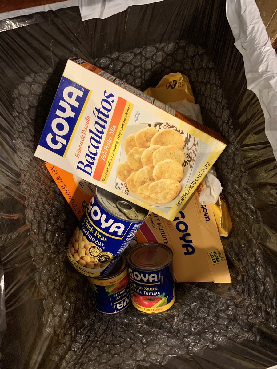 joncoopertweets's tweet photo. My husband @RobertCooper58 is Cuban and he’s been cooking with @GoyaFoods for as long as I can remember — but no more. We just cleaned out our pantry closet and threw out EVERY one of their products. Adios, Goya!!
#BoycottGoya https://t.co/YOGENCs2OM