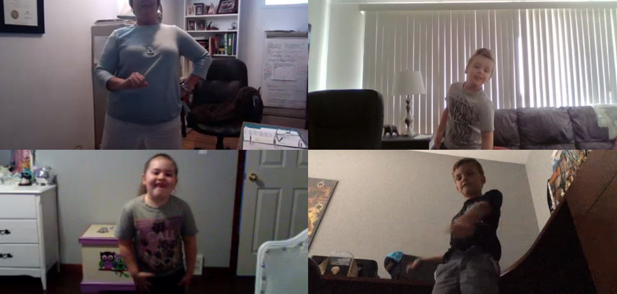 Students &amp; <a href="/slpvirtualCW1/">@slpvirtualCW1</a> got moving and grooving today with GoNoodle! 💃🏼 #GECDSBSLP2020 <a href="/gecdsbpro/">GECDSB PR</a>  What a fun brain break!