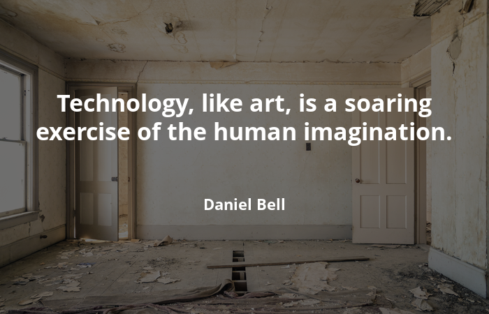 illuminea's tweet photo. Technology, like art, is a soaring exercise of the human imagination. Daniel Bell https://t.co/LBf03DWyNh