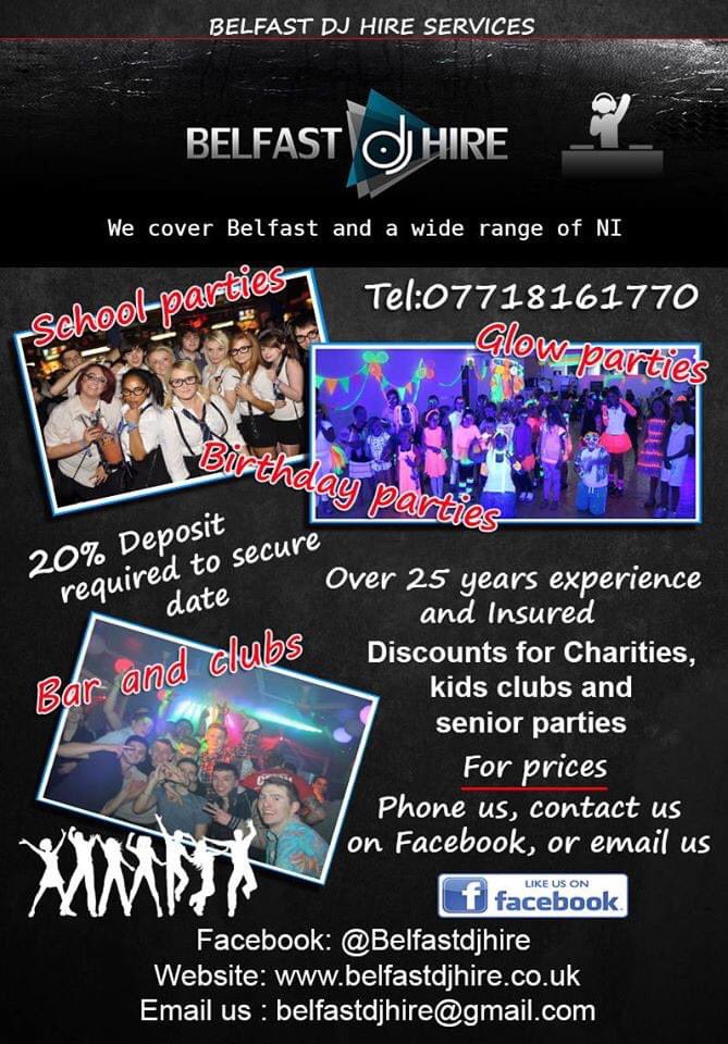 Due to the Covid 19, we are still not taking any bookings for 2020, we are not insured because of this, but we are still taking bookings for 2021... Thank you 
#sponsorship #Belfastdjhire #BelfastDj #belfastentertainment