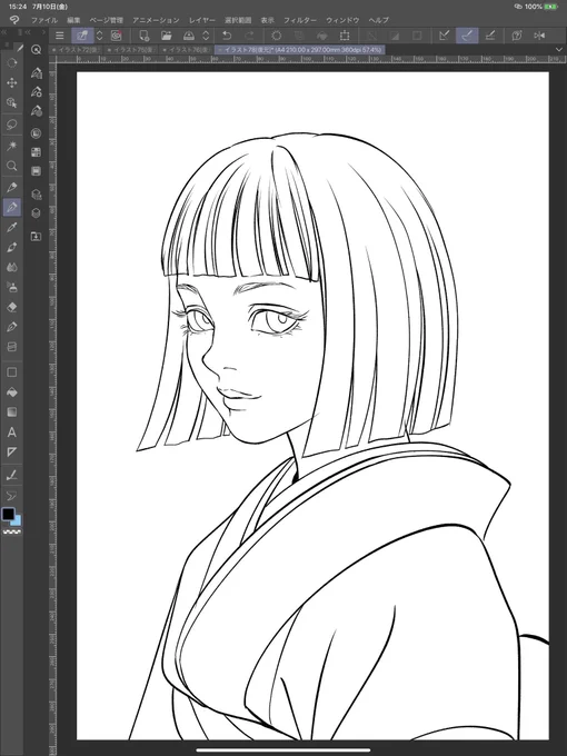 明日から私のアトリエにお友達が数日遊びに来るのですが、私はずっと絵を描いてるだけになるので、お友達が退屈しちゃわない?せっかくならカンバスや絵具に触ってみる??いっそ金箔も貼っちゃう??という話になり
素人さんにも塗れそうなシンプルな下絵を描き下ろしていますが我ながらマメであった 