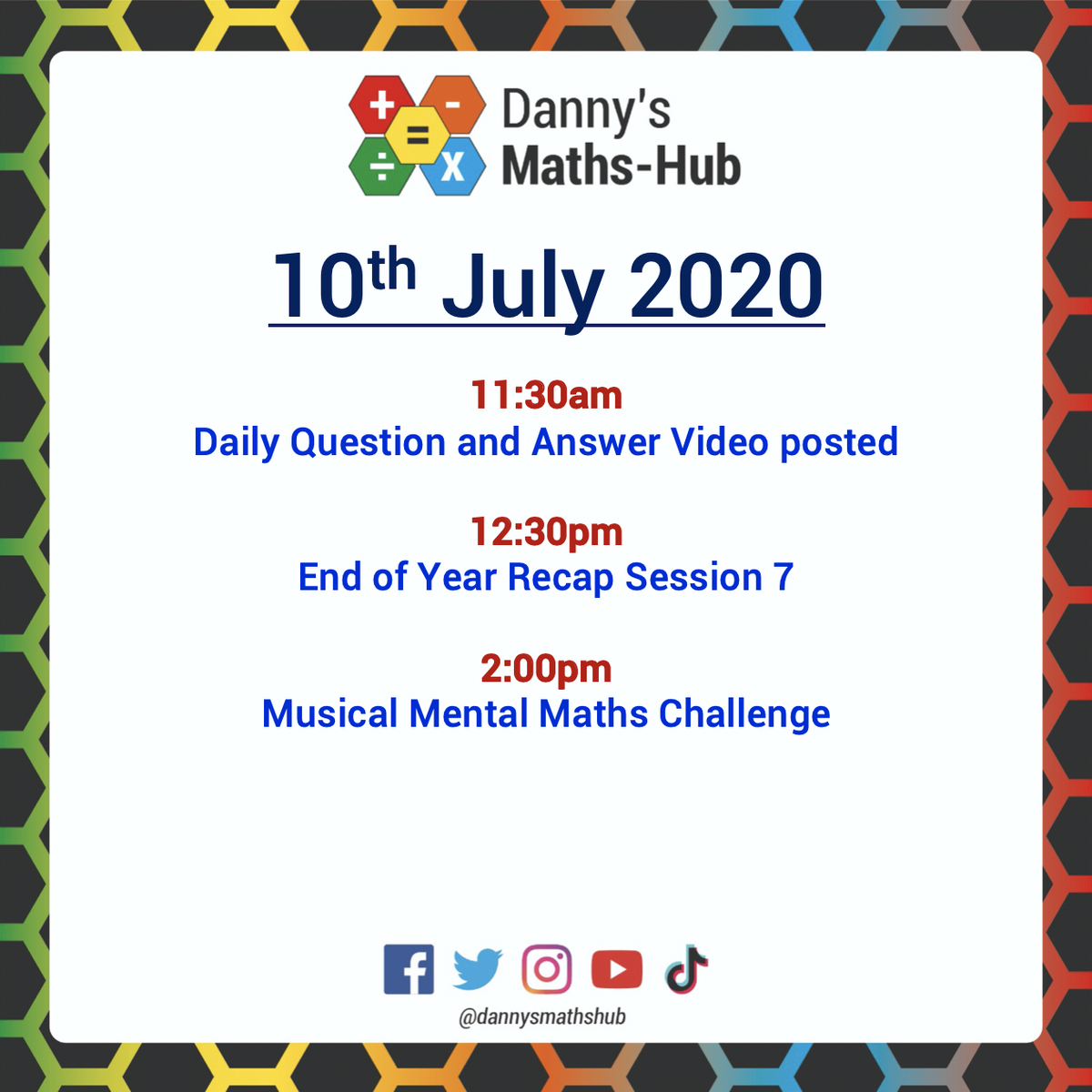 DannysMathsHub's tweet photo. Today we have our session 7 recap 

#maths #education #funmaths #matheveryonecanathome #onlinelearning #distancelearning #freemathslessons #freemathsresources #practicalmaths #mathseveryonecan #mathseveryday #mathseverywhere #mathseverybodycan https://t.co/I73J6HSbkn