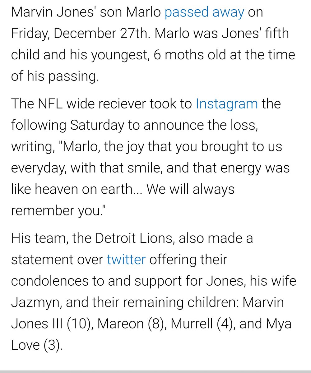 Marvin Jones' son Marlo-Date: Friday 27th of December 2019