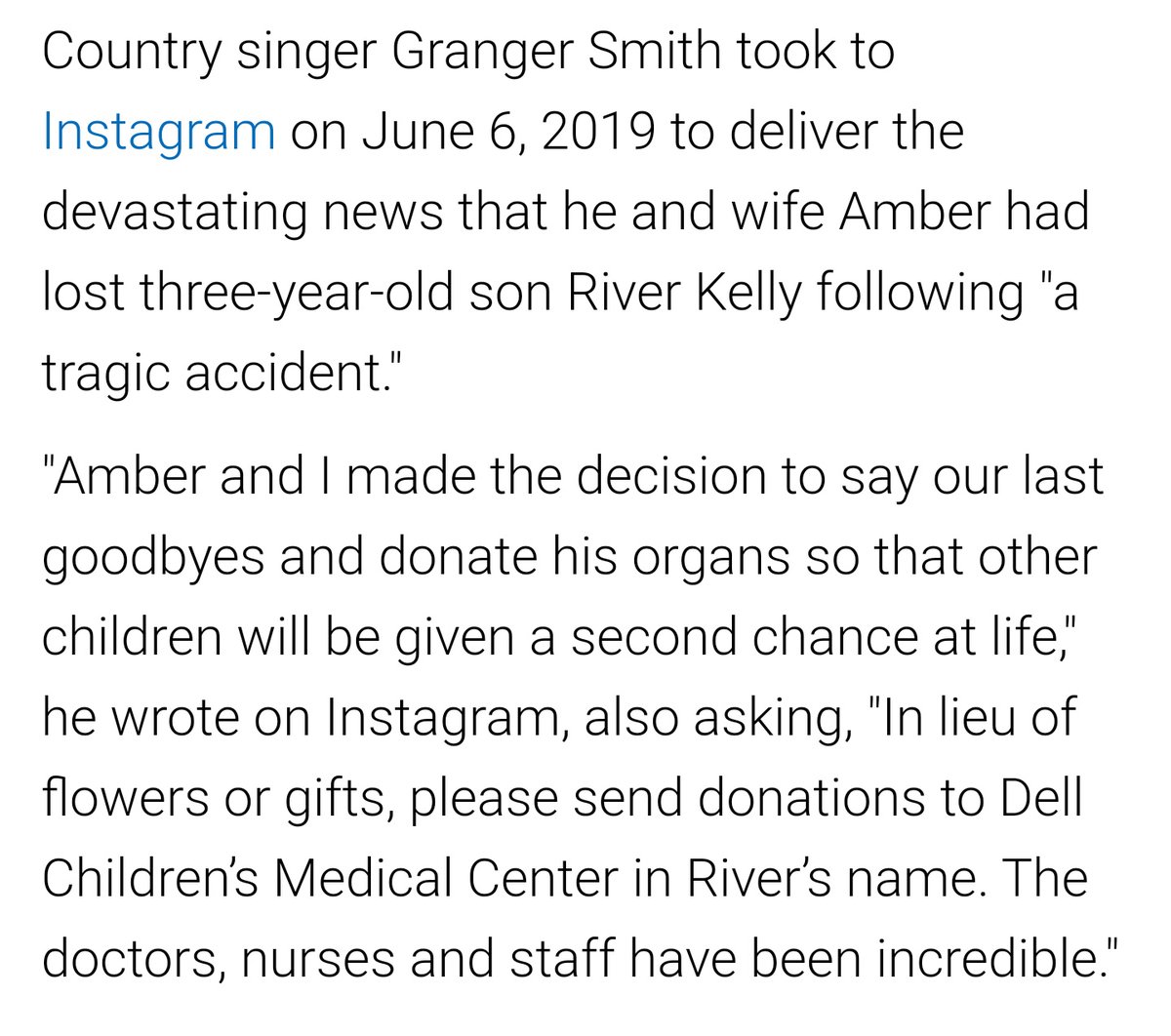 Granger Smith's son River Kelly-Date: 6th of June 2019