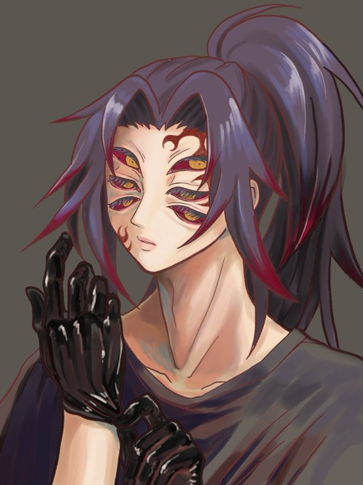 ロゼしさんがTwitterに投稿した黒死牟(鬼滅の刃)のイラスト。