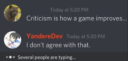 angrymedia's tweet photo. YandereDev is something else
#YandereSimulator https://t.co/OVvYy921zX
