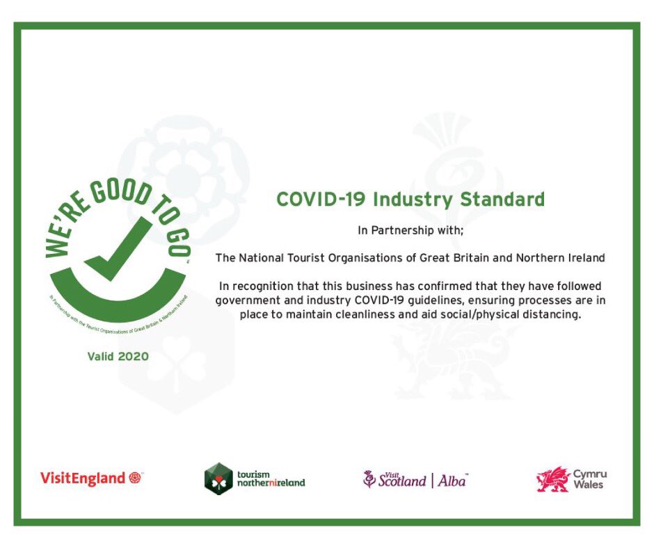 We are pleased to announce that we have just received our 'We're Good to Go' Industry accreditation. This means we are fully compliant with Government and public health guidelines. We can't wait to welcome you back to Middletons. So when you're ready, we're good to go. 😉#COVID