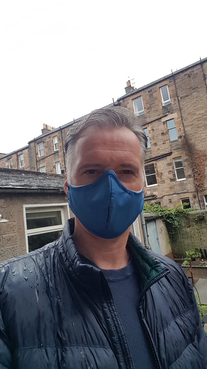 scottgdouglas's tweet photo. Important to dress for the day ahead. Since today is the first day of compulsory mask-wearing in public places, this #sasmask is most appropriate. Kitted out the fam and the entire office with these beauties from Screen and Shield. Lots of colours and styles - and 10% to charity. https://t.co/pITEiGztAb