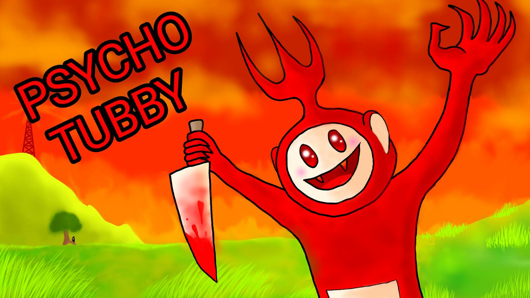 DemoDemogon on X: [PSYCHO TUBBY!] with 2D Concept. (Very old work!!!😅) # slendytubbies #KiaChan13  / X