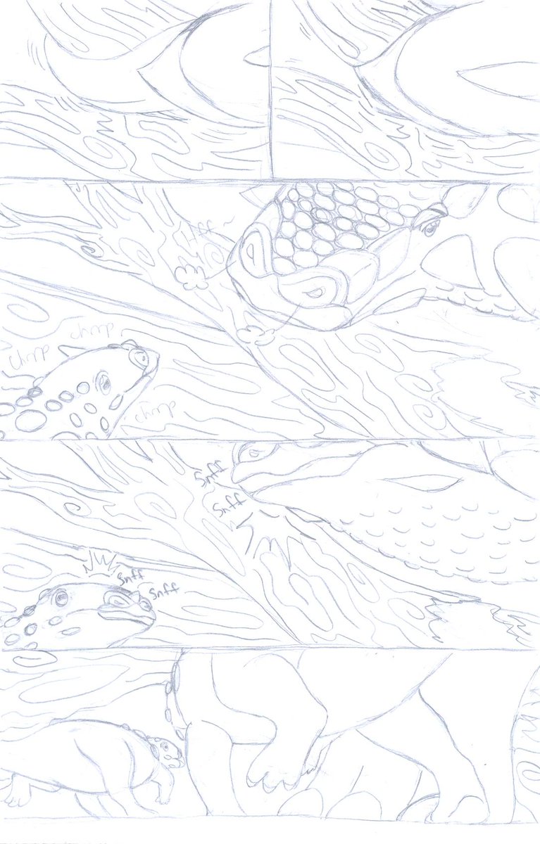 roukaryu's tweet image. #Zuul often must defend its nest from orchestras of #Brachylophosaurus, which will readily eat rotting wood. Sending infrasound through its body, it resonating bellows and vibrating spikes make for an intimidating display. All to keep its offspring safe.
#DinoZuul #FossilFriday