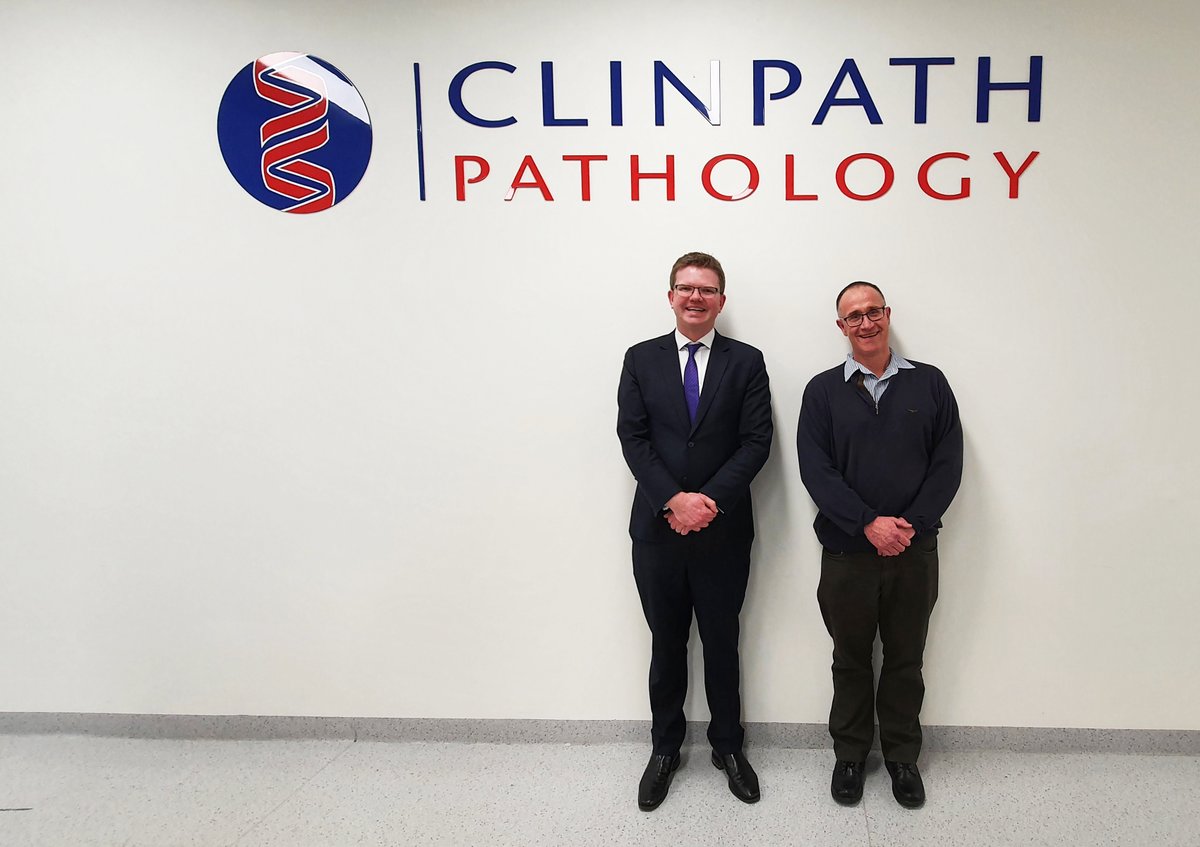 AustralianPath1's tweet photo. The team at Clinpath Pathology in SA hosted Shadow Health Min Chris Picton where he met frontline #pathology collectors, out there, testing for #COVID-19 day in day out, as well as #Scientists &amp; #Pathologists diagnosing diseases like cancer every day #pathology #COVID19 #pathteam https://t.co/pLZxFS5ILH