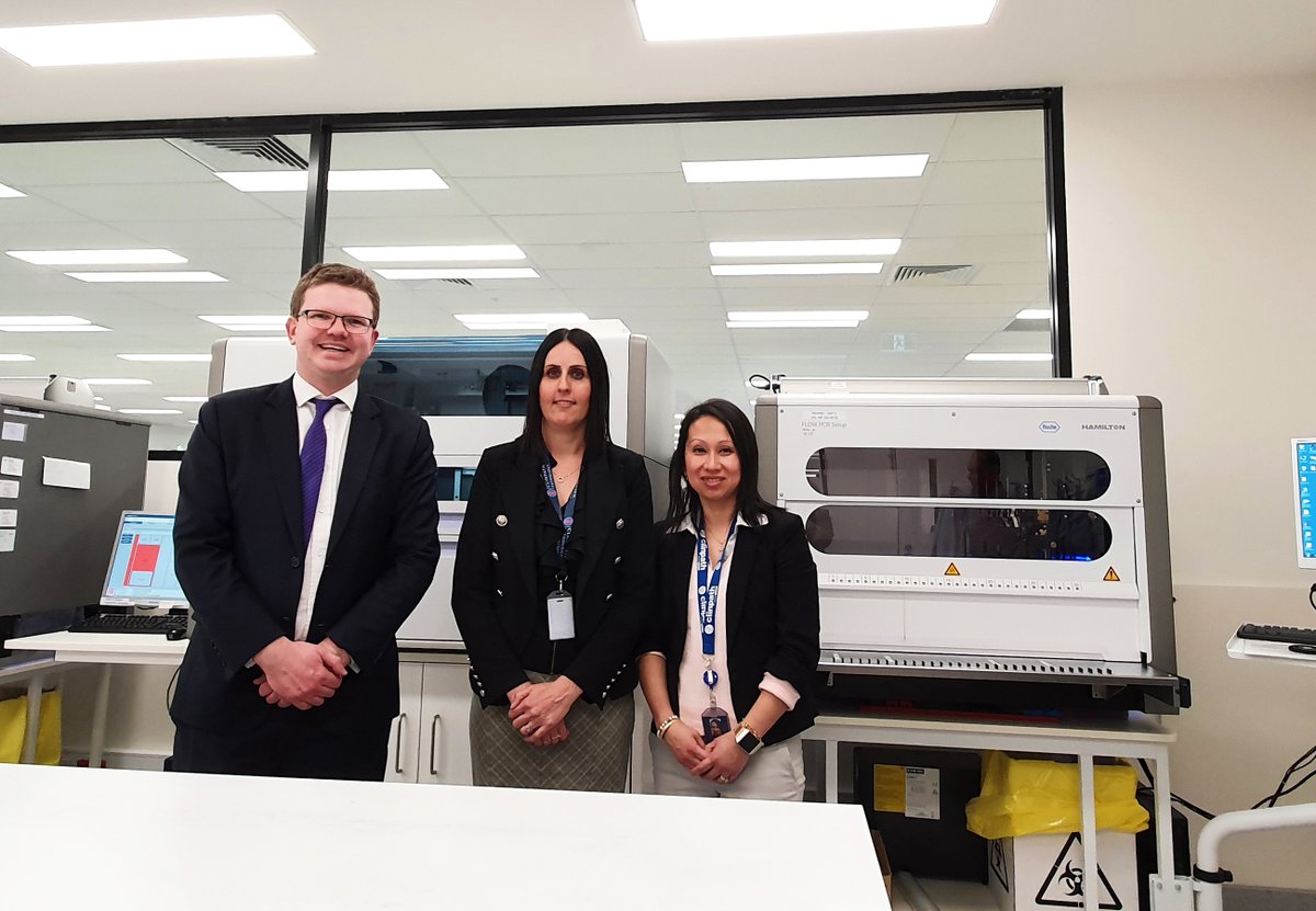 AustralianPath1's tweet photo. The team at Clinpath Pathology in SA hosted Shadow Health Min Chris Picton where he met frontline #pathology collectors, out there, testing for #COVID-19 day in day out, as well as #Scientists &amp; #Pathologists diagnosing diseases like cancer every day #pathology #COVID19 #pathteam https://t.co/pLZxFS5ILH