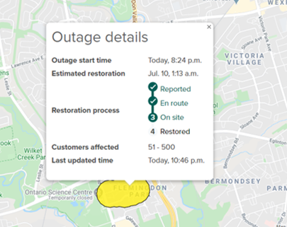 Toronto Hydro On Twitter Hi There Please Confirm You Are Within The Yellow Area On Our Outage Map If Not Please Report Your Outage To Our Dispatch Centre At 416 542 8000 And