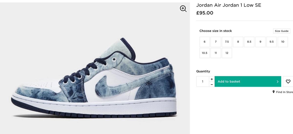 jordan 1 low washed denim stockx