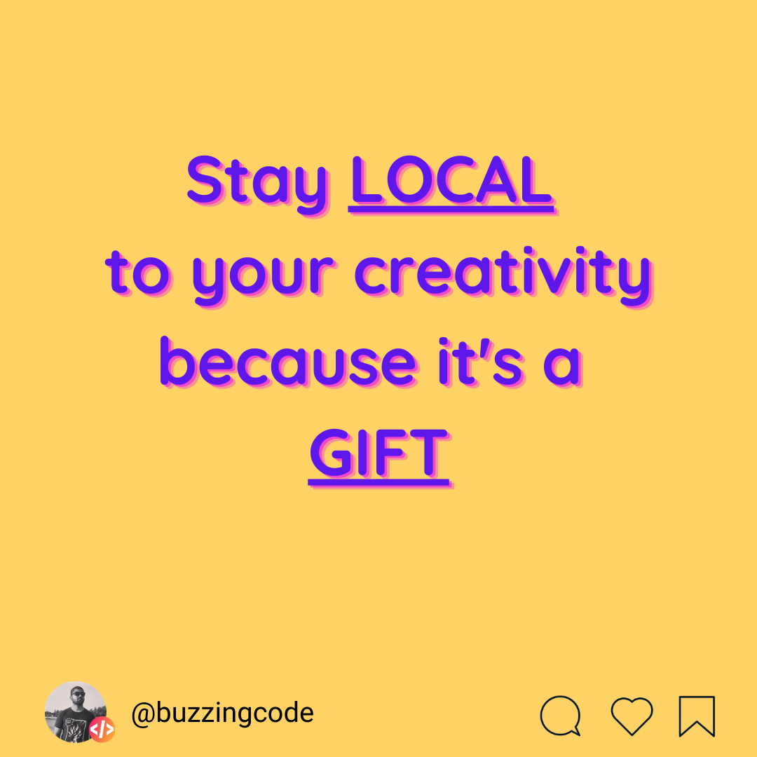 buzzingcode's tweet photo. ** Being LOCAL to your creativity widens the opportunities around you **
.
.
#uxquote #motivation #motivationalquotes #quoteoftheday #quotesaboutlife #motivations #inspiringquotes #motivationalwords #successtips #bussinessmindset #quoteaboutlife #lifegoals #buzzingcode https://t.co/o6IZXfHtRh